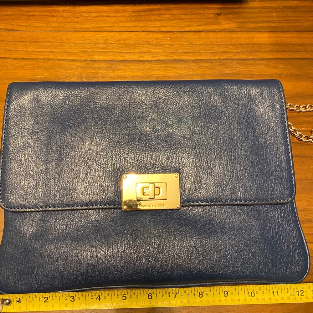 Michael Kors Navy Crossbody Clutch